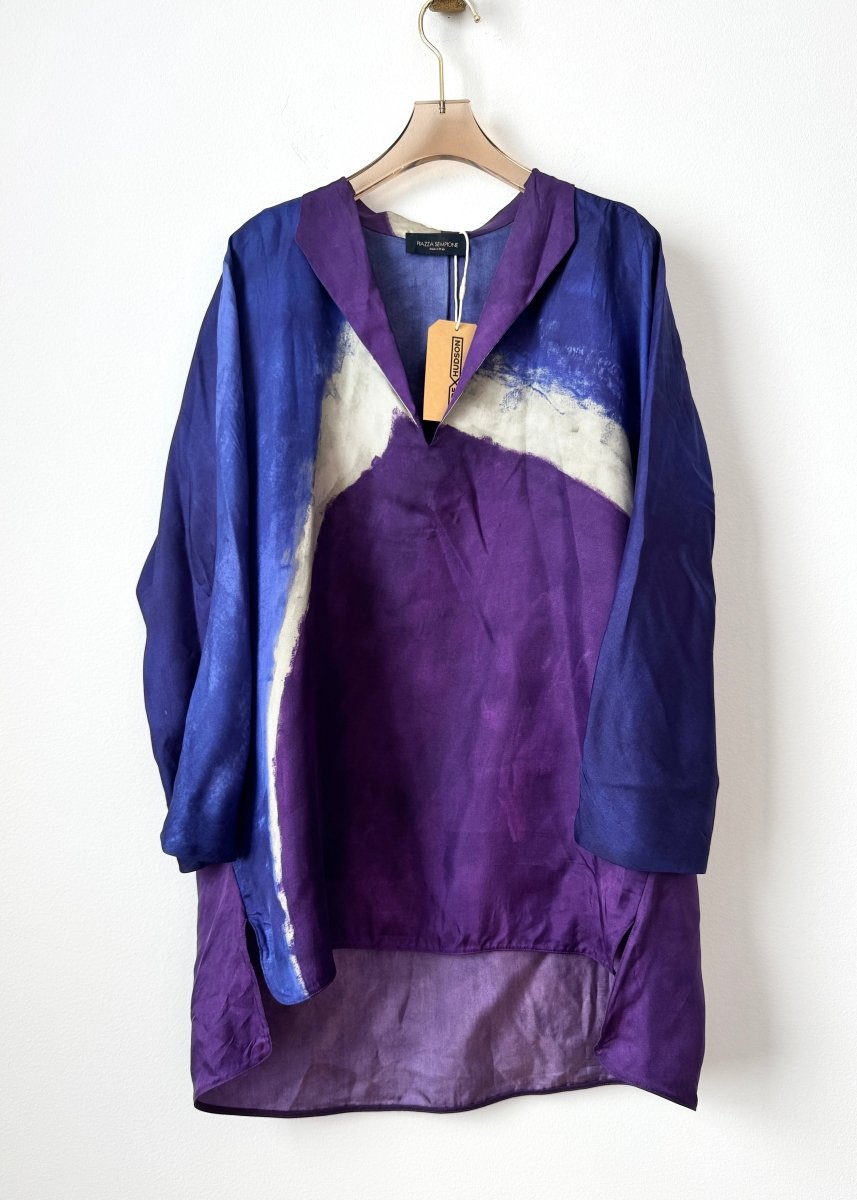 Piazza Sempione | Aubergine and Violet Silk Blouse (Vintage) - Made X Hudson