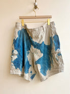 Blue Spilled Cyanotype Cargo Shorts (Reworked) - Made X Hudson