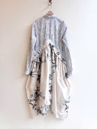 V - Line Shirtwaist Dress in Black & Cream Tropical and Black & White Floral (Reworked) - Made X Hudson