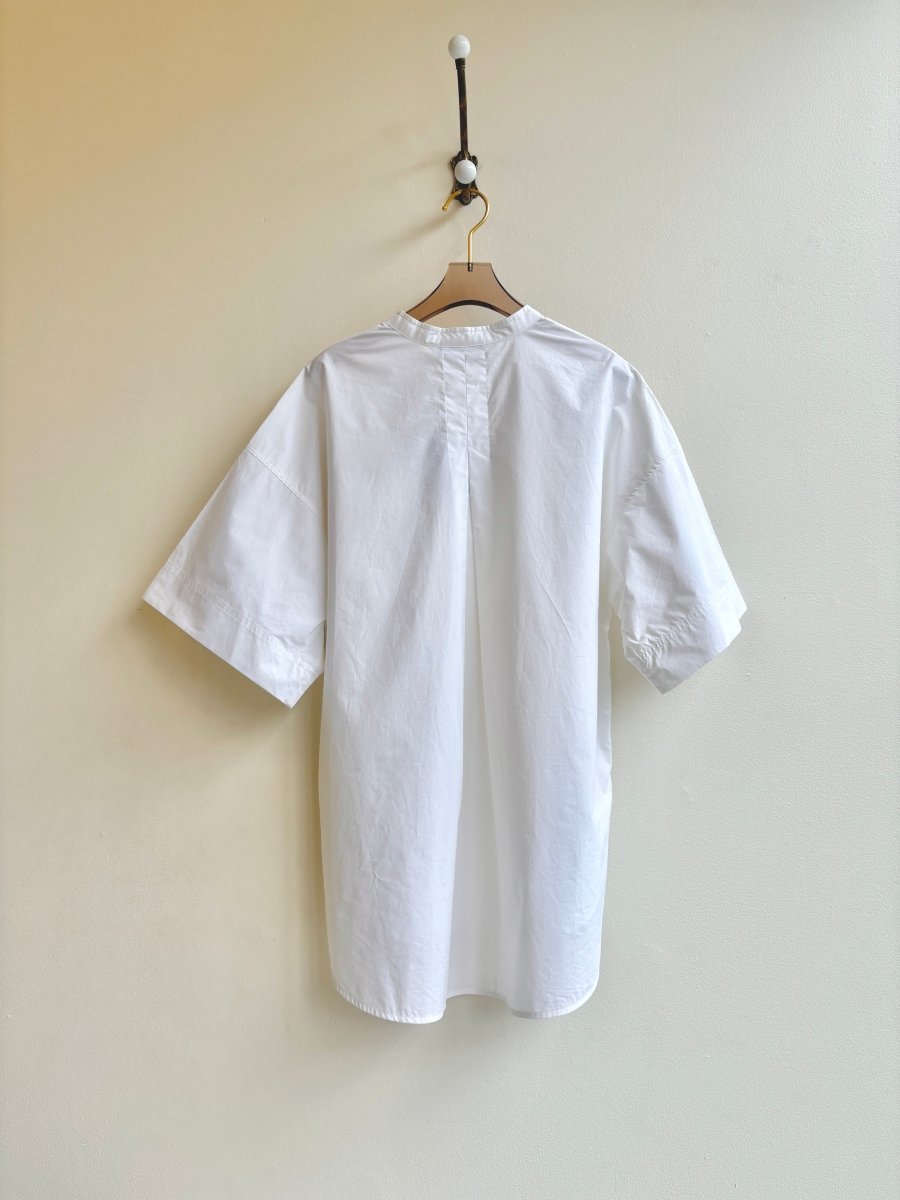 Lee Matthews | White Pullover 3 Button Tee (Vintage) - Made X Hudson