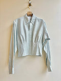 The Kevin Top | Sage Stripes w/ Gathered Waist (Reworked) - Made X Hudson