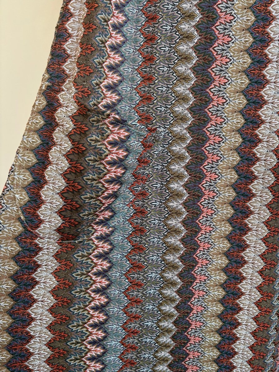 Zig - Zag Knit Chore Dress w/ Flutter Sleeve & Patch Pockets - Made X Hudson