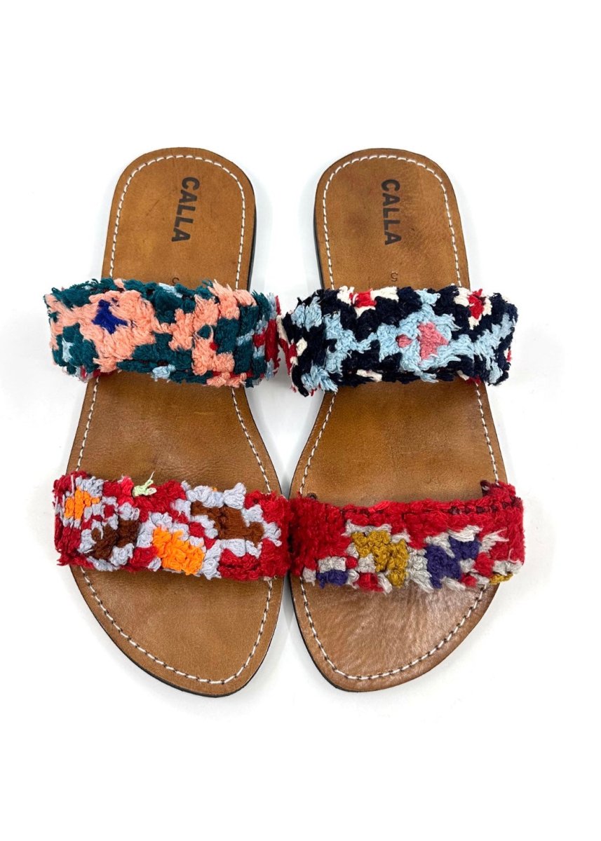 Hali Sandals “Alsahd” In Colors Red, Teal, Salmon, Blue, Navy (Size 45) - Made X Hudson