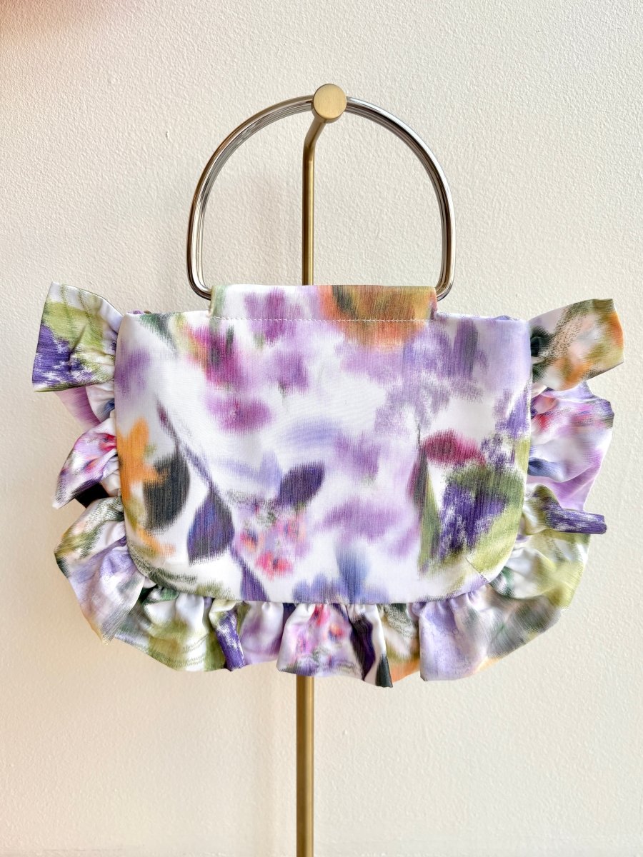 Watercolor Lavender Floral Minnie Ruffle Bag - Made X Hudson