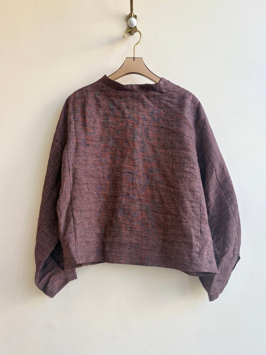 Plum Zero - Waste Button - Front Blouse - Made X Hudson