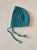 Teal Bonnet with Ties | Crocheted - Made X Hudson