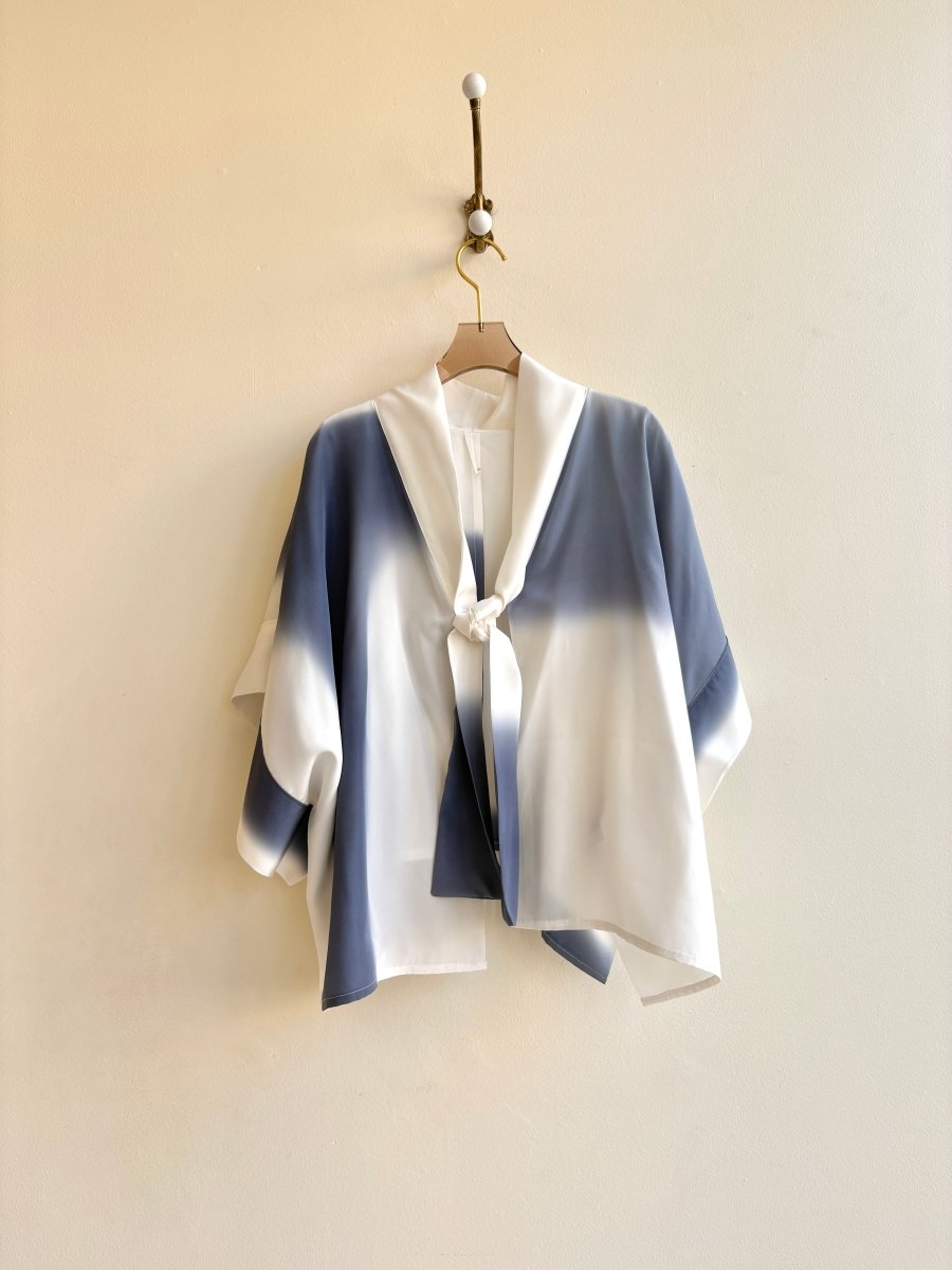 Indigo - Dyed Bed Jacket w/ Tie Front - Made X Hudson