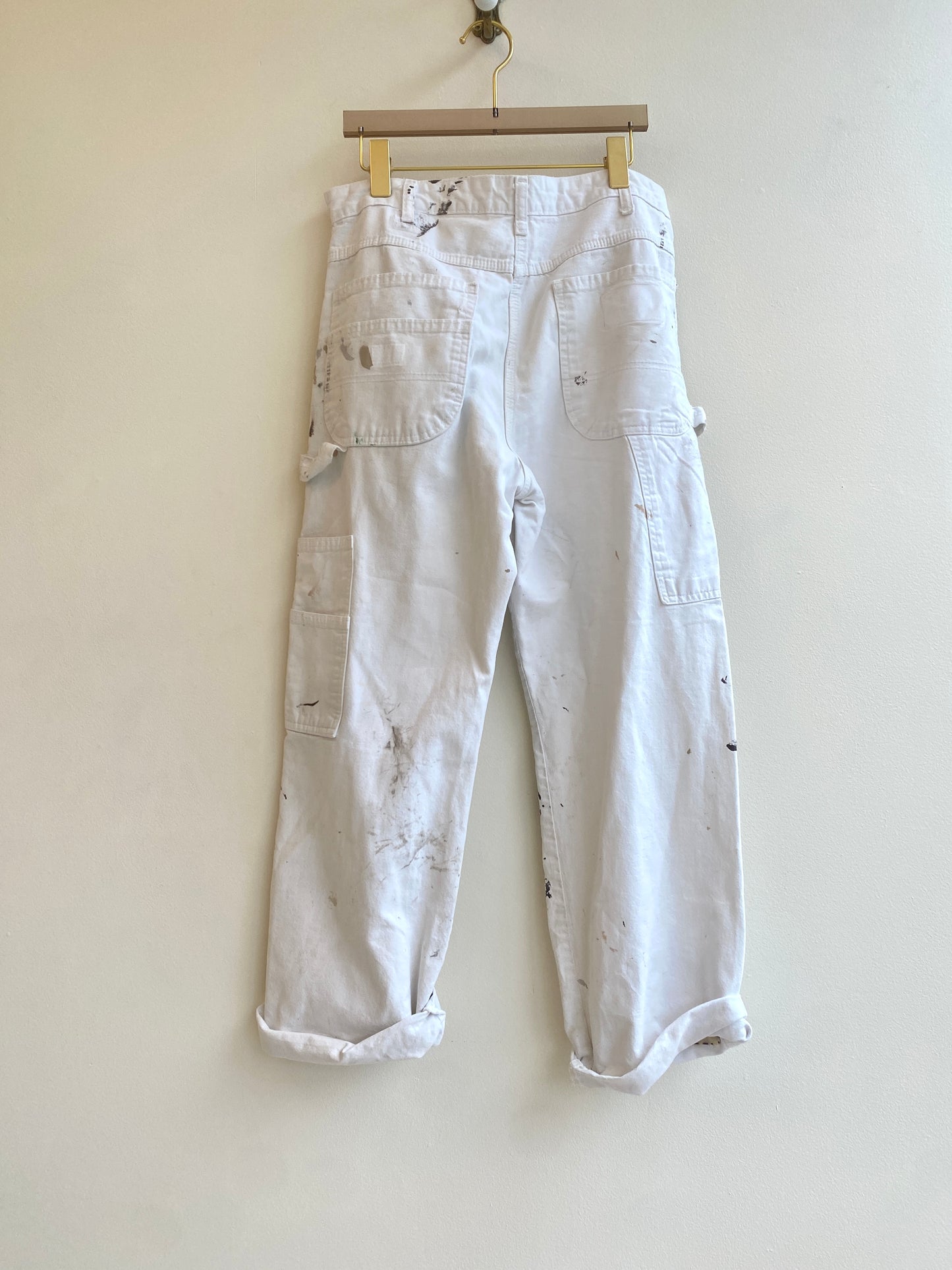 Hand Stitched Farm Life & Butterfly Patches Pants w/ Cracker Jack Charm (Reworked)