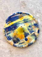 Blue & Lemon Incense Holder w/ No Lip - Made X Hudson