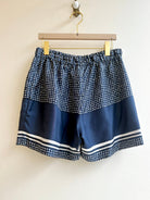 "Ivrette" Navy Dotted Town Shorts - Made X Hudson