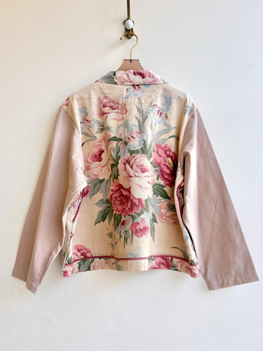 Blush and Bone Floral Crop Utility Jacket - Made X Hudson