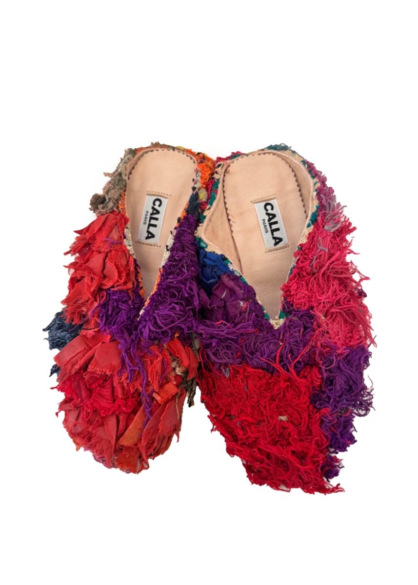 Aili Babouche Mules “Enui” In Colors Cherry, Grape, Smoke (Size 38) - Made X Hudson