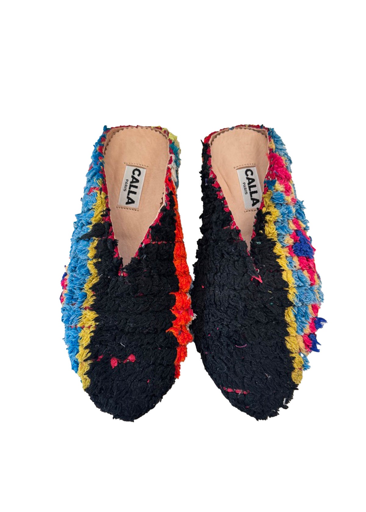 Aili Babouche “Emeric” Mules In Colors Robin, Rose, Charcoal (Size 39) - Made X Hudson
