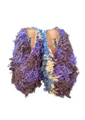 Aili Babouche Mules “Victoria” In Iris, Cornflower and White (Multiple Sizes) - Made X Hudson