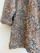 Chestnut Brown and Dove Grey Sequin Textured Wool Chore Jacket - Made X Hudson