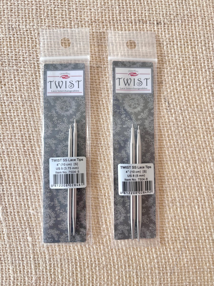 ChiaoGoo | Twist Lace Interchangeable | 4" Small Knitting Needles (Multiple Sizes) - Made X Hudson