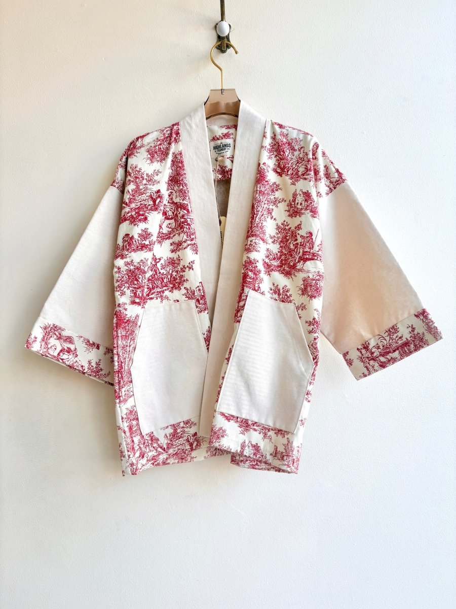 Crimson Toile Blocked Haori Jacket - Made X Hudson