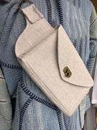 Cross - Body Bag in Oatmeal Linen - Made X Hudson