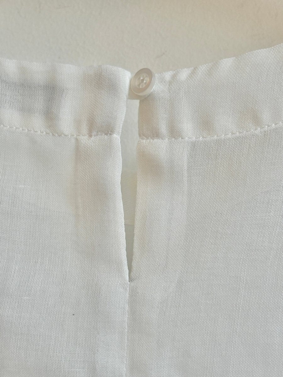 Sheer Flower Embroidered White Everyday Top - Made X Hudson