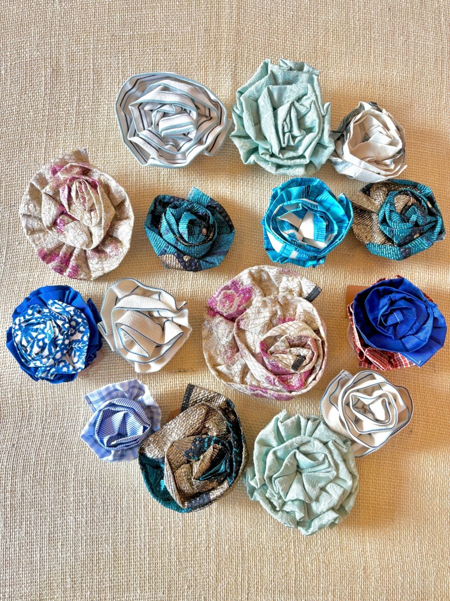 Upcycled Shirt Flower Pins (Multiple Styles) - Made X Hudson