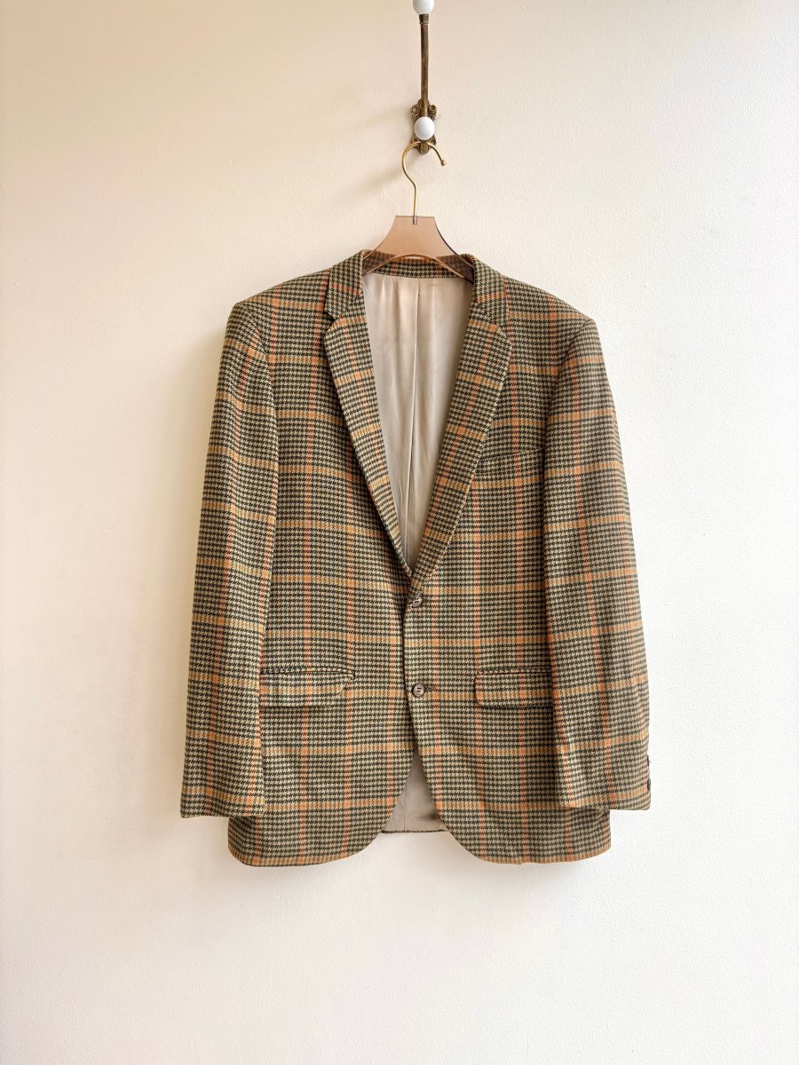 Cashmere Houndstooth Plaid Blazer (Vintage) - Made X Hudson