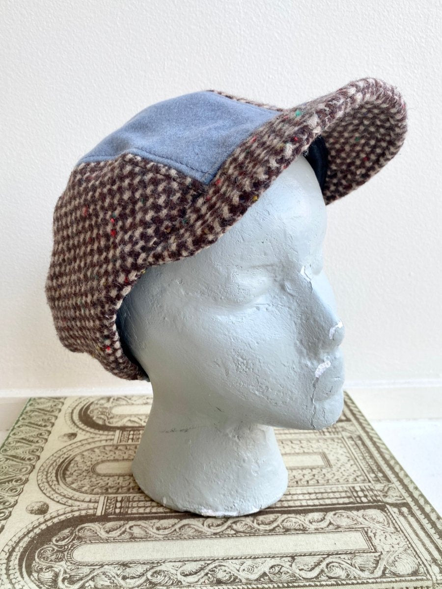 Goorin | Brown & Cream Wool Cap w/ Blue Stripe (Vintage) - Made X Hudson