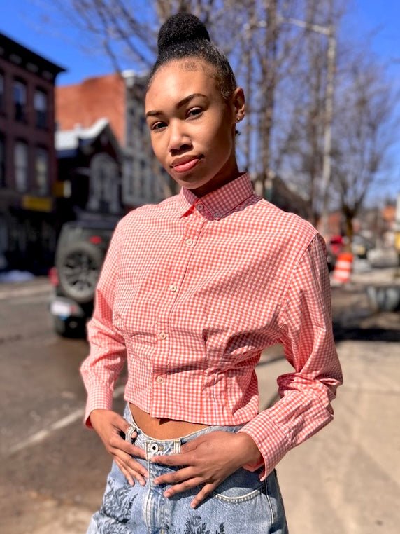 The Kevin Top | Yellow Ivory w/ Gathered Waist (Reworked) - Made X Hudson