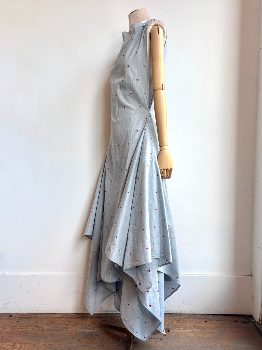 Zero-Waste Dress in Cloud Grey Ruby Pennant - Made X Hudson