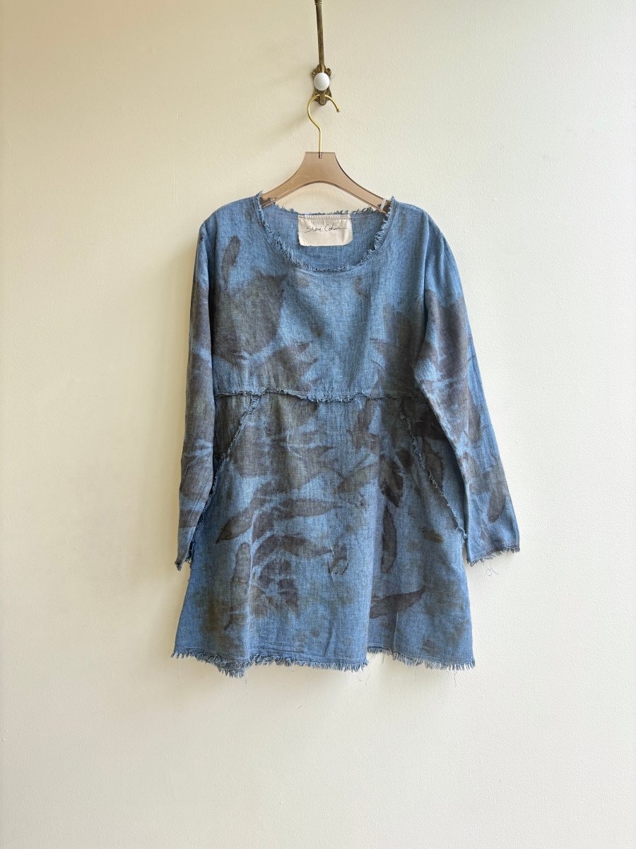 Blue Eco Printed Top w/ Pockets (Reworked) - Made X Hudson