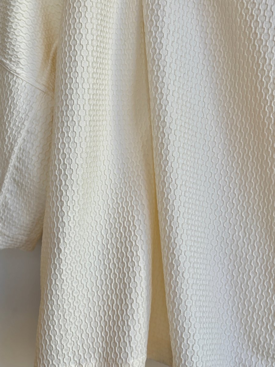 Ivory Circular Novelty Fabric Chore Jacket - Made X Hudson