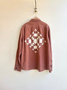 Brick Red Shirt w/ Quilt Patch (Reworked) - Made X Hudson