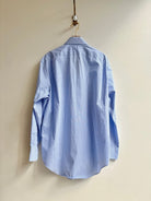 Gold, Grass, and Cobalt | Embroidered Blue Gingham Button Down (Reworked) - Made X Hudson