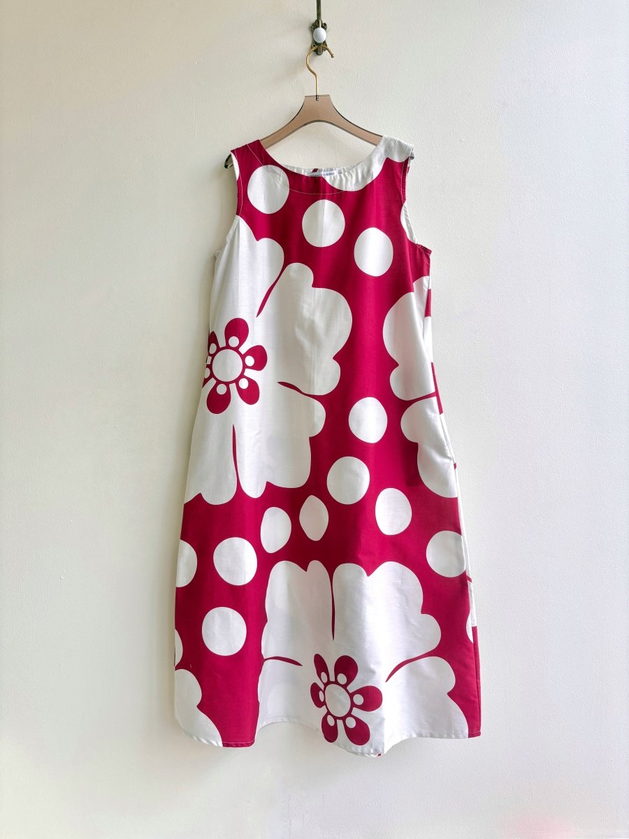 Red Pareo Sleeveless Long Dress - Made X Hudson