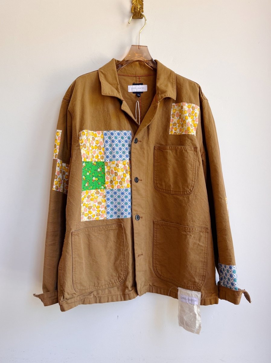 Brown Quilted Patchwork Chore Coat (Reworked) - Made X Hudson