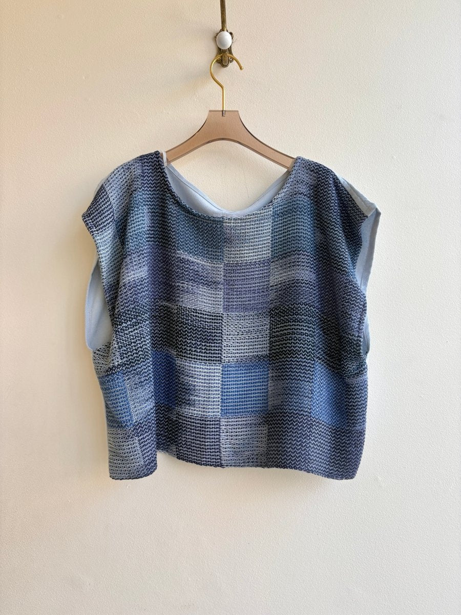 Handwoven Blouse in Light Indigo - Made X Hudson