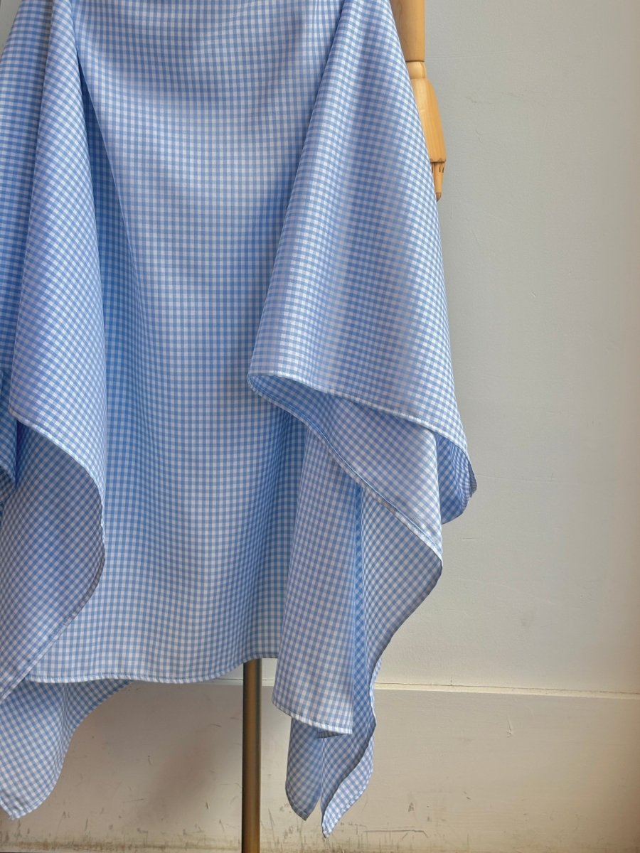 Zero-Waste Dress in Sky Blue Gingham - Made X Hudson