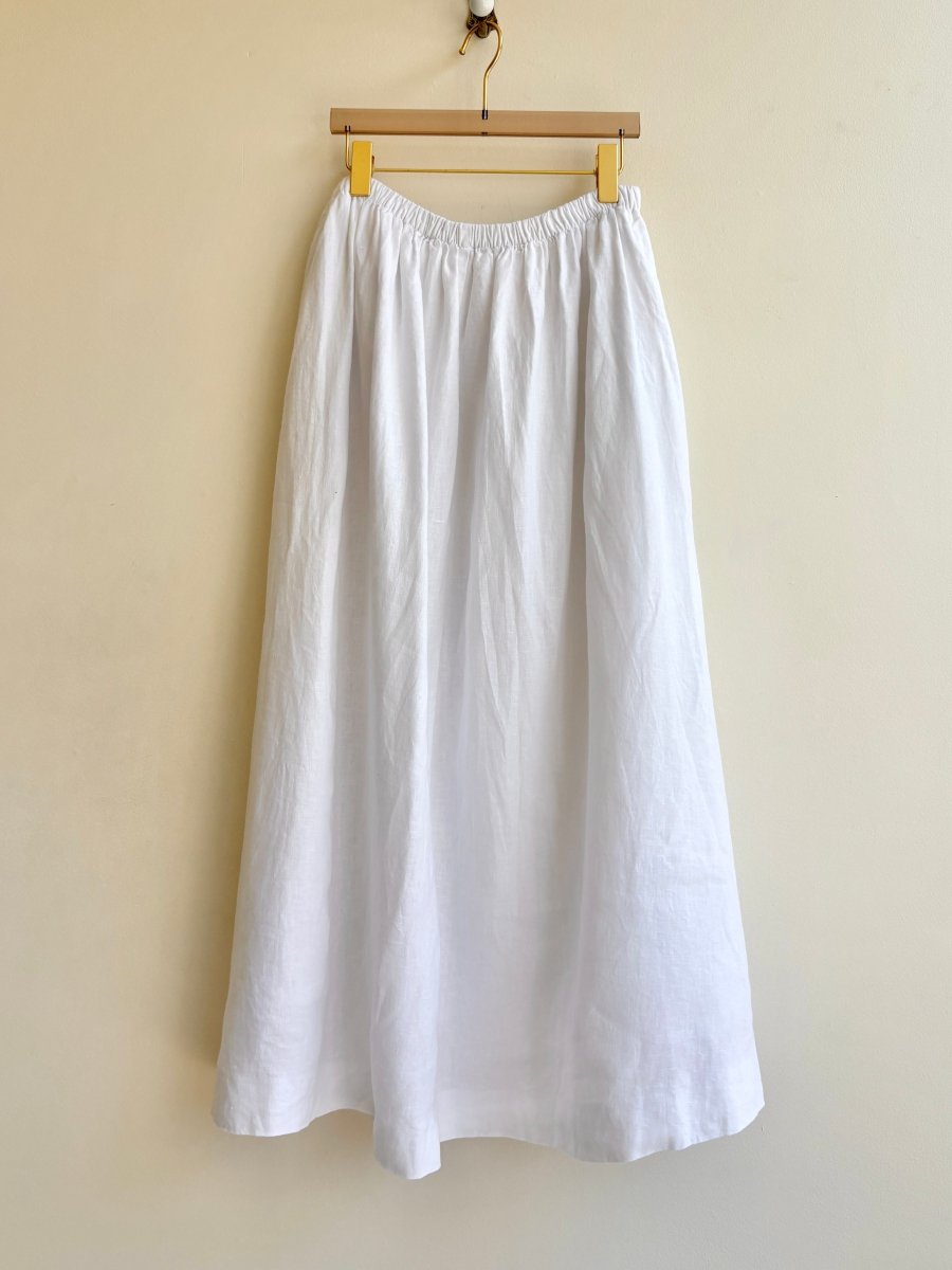 Reformation | White Gathered Skirt (Vintage) - Made X Hudson