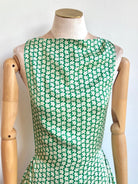 Zero - Waste Dress in Spring Green Silk Floral Pattern - Made X Hudson