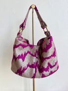 Mini Bucket Bag in Textured Gold Fuchsia Tiger Print - Made X Hudson