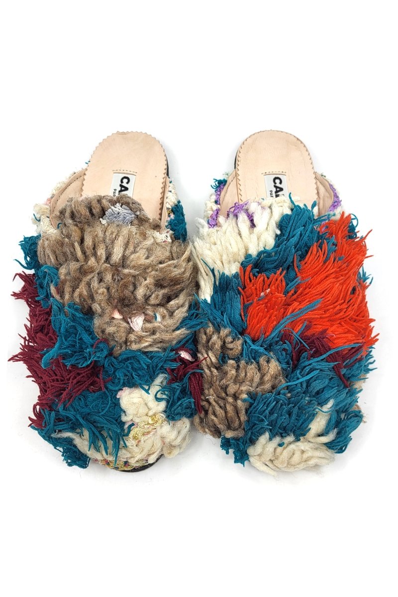 Niki Babouche Flats In Colors Teal, Burgundy, Orange, Brown, & Cream (Size 40) - Made X Hudson