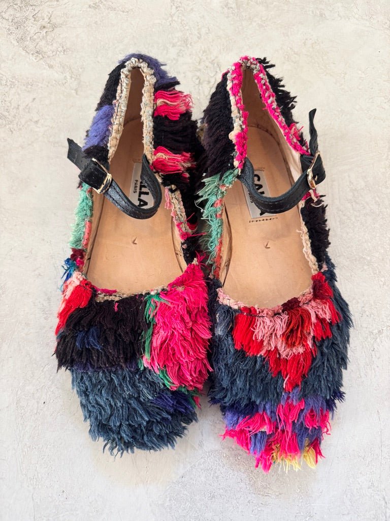 Rudi Babouche Mary Janes “Keir” Pink and Smoke (Size 37) - Made X Hudson
