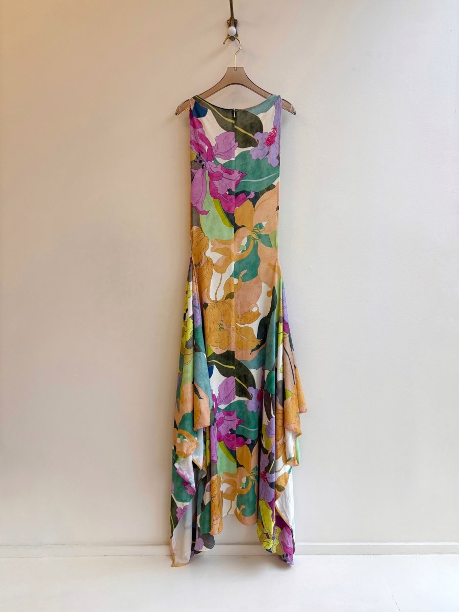 Zero - Waste Dress in Bright Tropical Floral - Made X Hudson