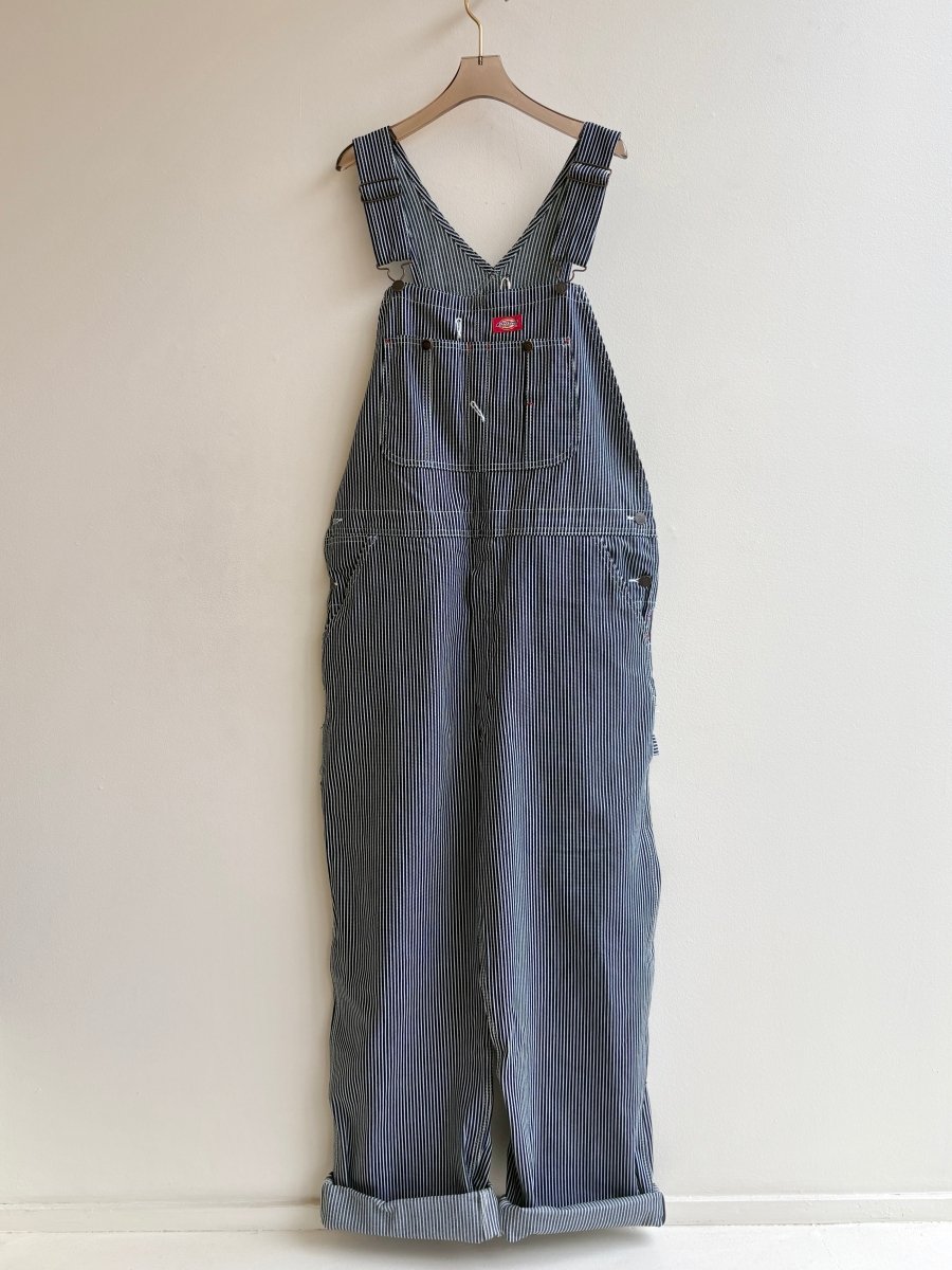 Dickies | Striped Navy and White Denim Overalls (Vintage) - Made X Hudson