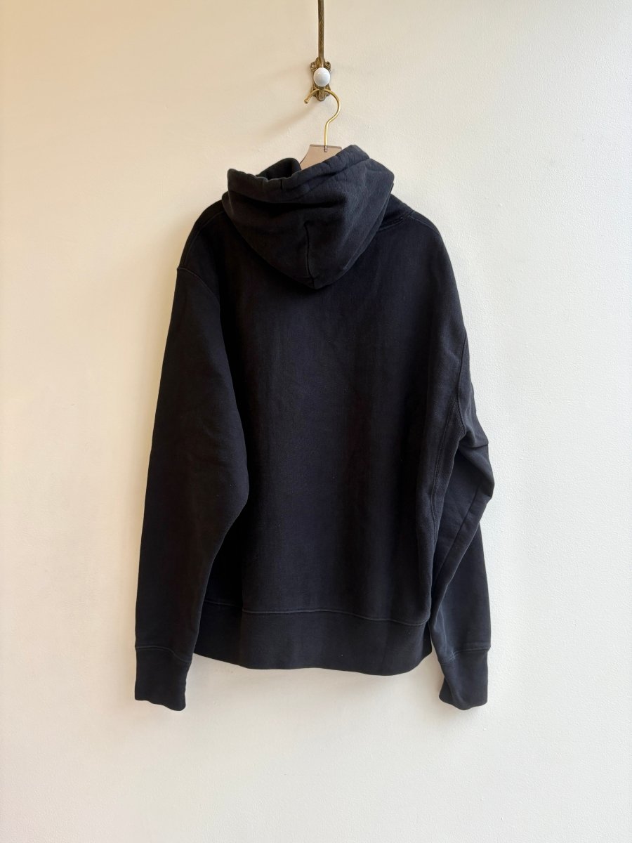 Black Ocean Wave Quilt Block Hoodie w/ Side Seam Ribbing (Reworked) - Made X Hudson