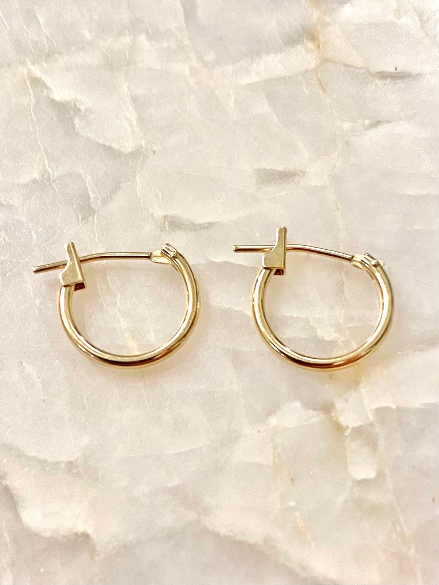 Yellow Gold Hoops | Pure 10k Yellow Gold Earrings