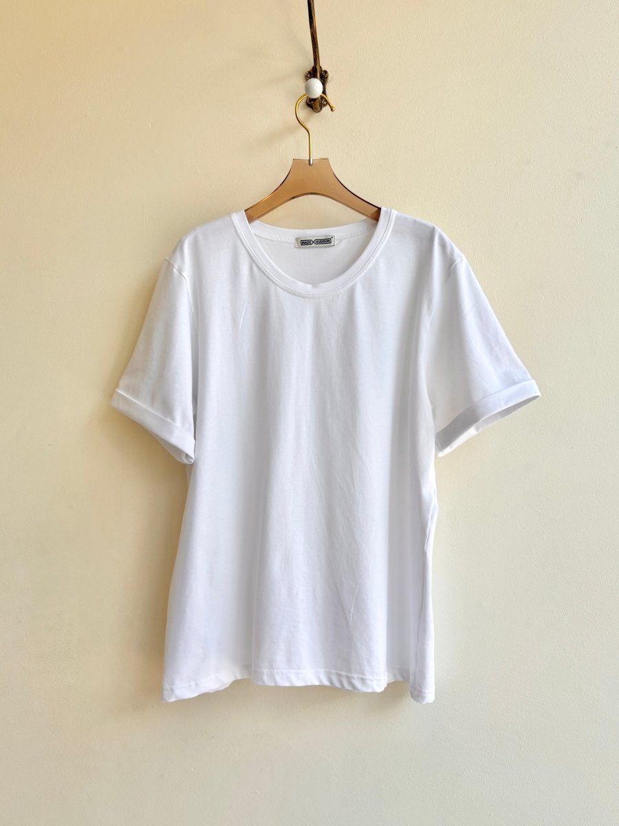 391 Tee in White Cotton - Made X Hudson