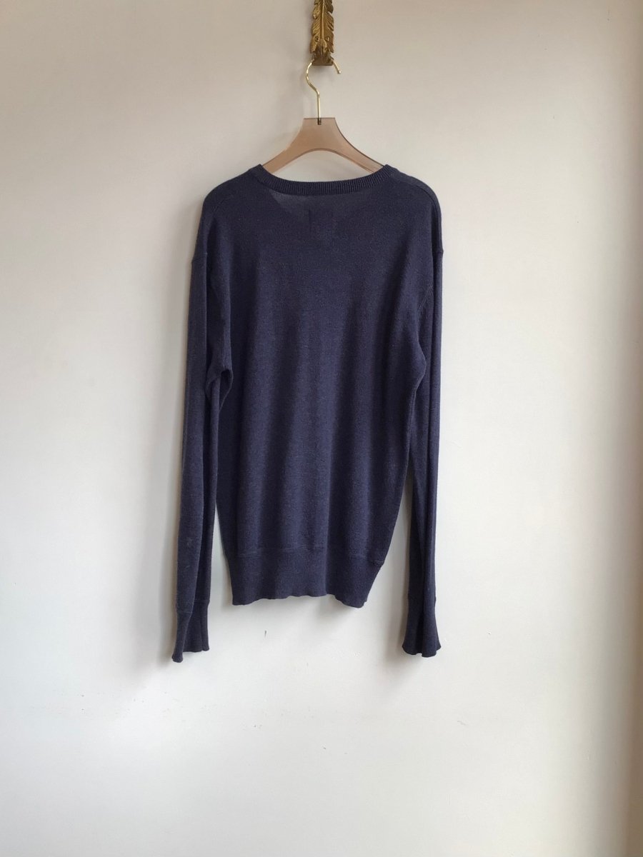 Life After Denim | Blue V Neck Sweater (Vintage) - Made X Hudson