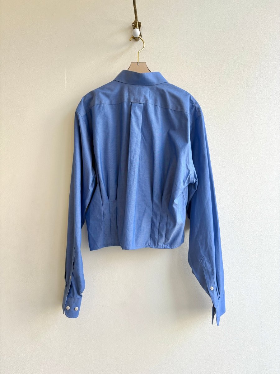 The Kevin Top | Steel Blue w/ Gathered Waist (Reworked) - Made X Hudson