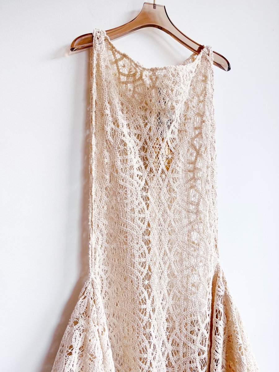 Zero - Waste Dress in Antique Ivory Lace - Made X Hudson