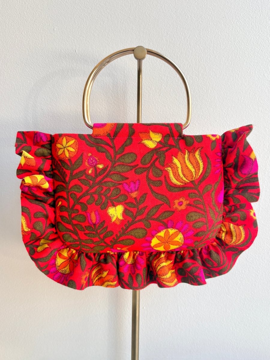 Tropical Blast Cherry Red Minnie Ruffle Bag - Made X Hudson